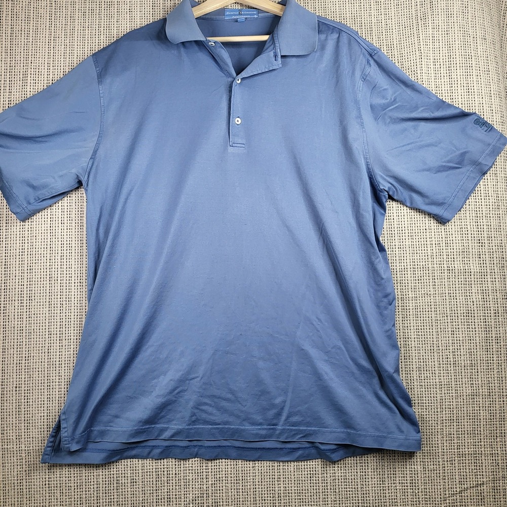 Fairway & Greene Polo Shirt Mens XL Blue Pureformance‎ Golf Shell Houston Open